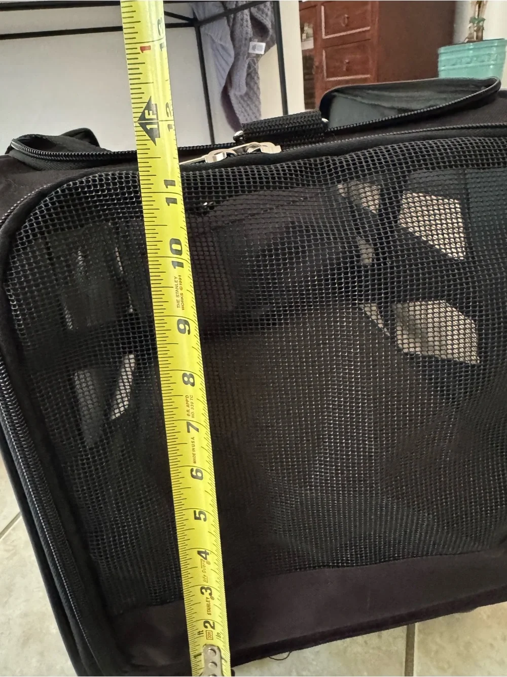 Medium Rolling Pet Carrier and Cart – Black
